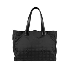 CHANEL Handbag New Travel Line Nylon Canvas Black Women's z5126