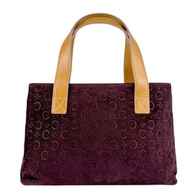 CELINE handbag suede leather bordeaux brown women's z5076