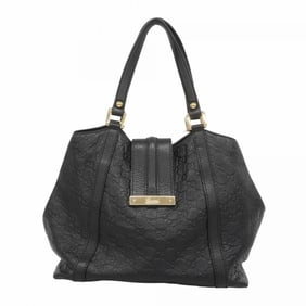 Gucci Shoulder Bag Guccissima Leather Black Champagne Ladies