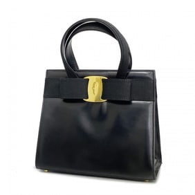 Salvatore Ferragamo Vara Leather Black Handbag for Women