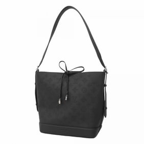 Louis Vuitton Shoulder Bag Mahina Flor NM M12139 Black Women's