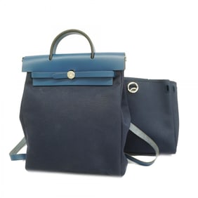Hermes Backpack/Daypack Airbag PM Toile Officier Navy E Stamp Men's Women's