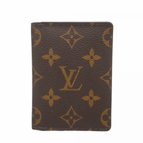 Louis Vuitton Business Card Holder/Card Case Monogram Porte Carte Pass Vertical M66541 Brown Men's