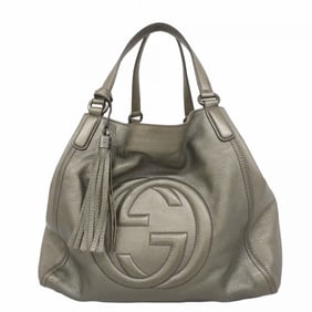 Gucci Tote Bag Soho 282309 Leather Khaki Women's