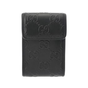 GUCCI GG Embossed Mini Bag Black 625571 Men's Leather Shoulder