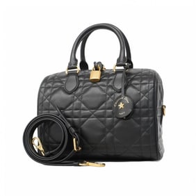 Christian Dior Handbag Groove 25 Leather Black Women's