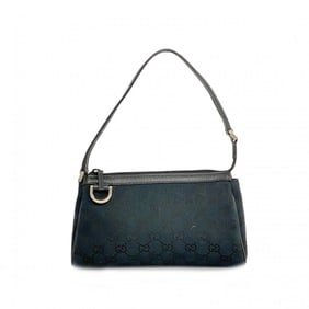 Gucci Pouch GG Canvas 145750 Black Champagne Ladies