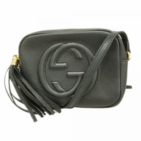 Gucci Shoulder Bag Soho 308364 Leather Black Women's