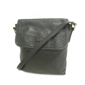 Gucci Shoulder Bag Guccissima 223666 Leather Black Champagne Men's