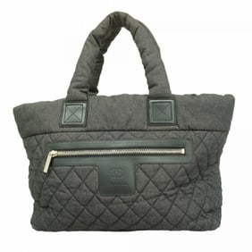 Chanel Tote Bag Coco Cocoon Denim Black Women's