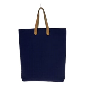 HERMES Amedaba GM Purple Gold Hardware Canvas Leather Tote Bag Handbag for Women
