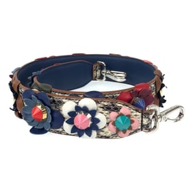 FENDI Fendi Strap You Flower Multicolor Leather Plastic Shoulder for Women