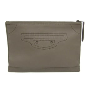 Balenciaga Classical Clutch Pouch 459511 Women,Men Leather Clutch Bag Grayish