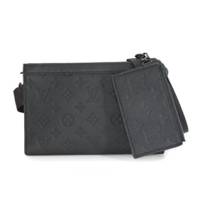 LOUIS VUITTON Monogram Shadow Gaston Wearable Wallet Shoulder Bag Leather Noir M81115 RFID