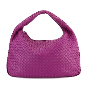 BOTTEGA VENETA Intrecciato Shoulder Bag Leather Purple 115653 Gold Hardware