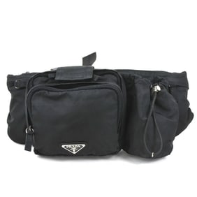 PRADA Waist Bag Body Nylon Black Men Women 56067a