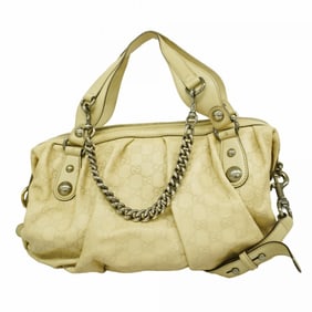 Gucci Handbag Guccissima 228594 Leather Beige Women's
