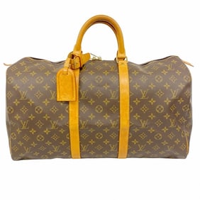 Louis Vuitton Boston Bag Monogram Keepall 50 M41426 Brown Men's Women's