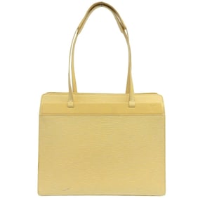 LOUIS VUITTON Epi Croisette GM Tote Bag Handbag M5250A Vanilla Light Yellow Women's