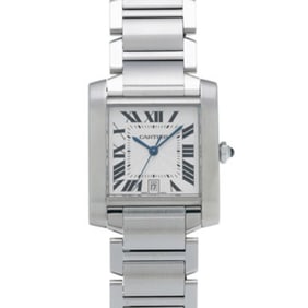 Cartier Tank Francaise LM W51002Q3 Silver Men's Watch Automatic