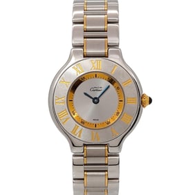 Cartier Must 21 Vantianne Combi W10073R6 Women's Watch Silver Quartz