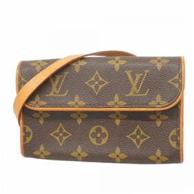 Louis Vuitton Waist Bag Monogram Pochette Florentine M51855 Brown Women's