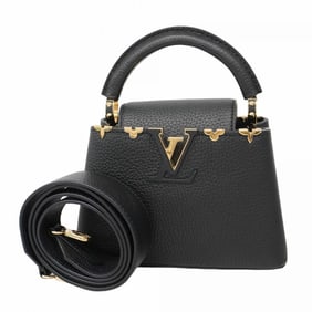 Louis Vuitton Handbag Taurillon Capucines MINI M56669 Noir Ladies