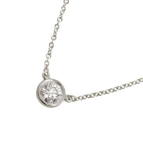 Tiffany & Co. By the Yard Diamond 0.35ct H VS1 3EX Necklace 40cm Pt Platinum