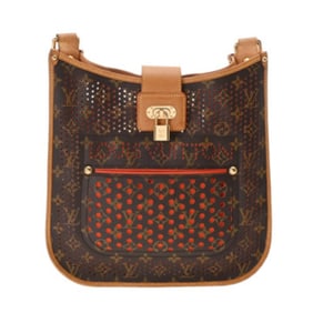 LOUIS VUITTON Louis Vuitton Monogram Perforated Musette Orange M95174 Unisex Shoulder Bag