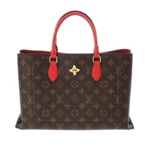 LOUIS VUITTON Louis Vuitton Monogram Flower Tote 2WAY Coquelicot M43553 Women's Canvas Handbag