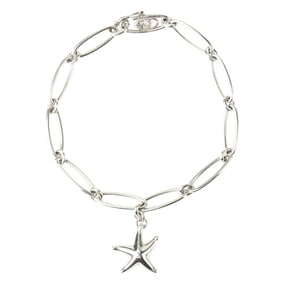 TIFFANY&Co. Tiffany Starfish bracelet 925SV oval link chain silver ladies