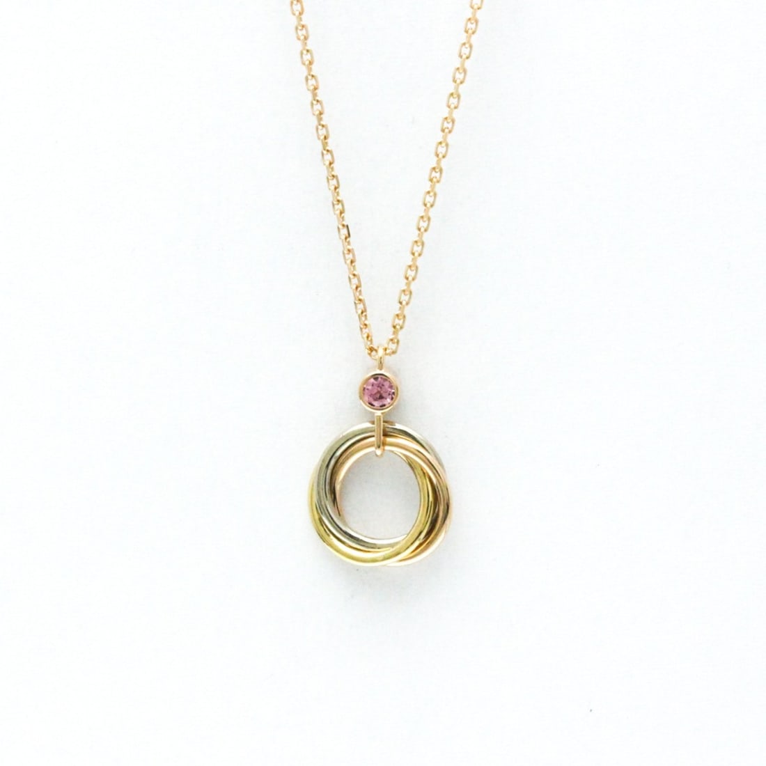Cartier Baby Trinity Pink Sapphire Necklace B7223300 Pink Gold (18K),White Gold (18K),Yellow Gold