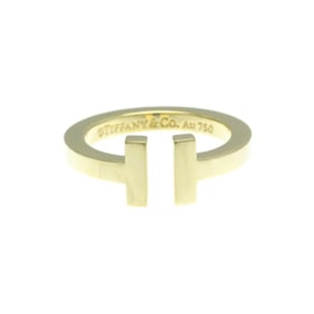 Tiffany T-Square Ring Yellow Gold (18K) Fashion No Stone Band Ring Gold