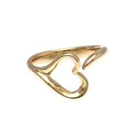 Tiffany Open Heart Pink Gold (18K) Fashion No Stone Band Ring Pink Gold