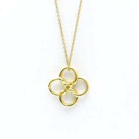 Tiffany Quadrofolio Necklace Yellow Gold (18K) No Stone Men,Women Fashion Pendant Necklace (Gold)