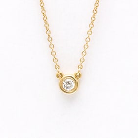 Tiffany By The Yard Diamond Necklace Pink Gold (18K) Diamond Men,Women Fashion Pendant Necklace