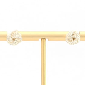 Tiffany Earrings Somerset Twist SV Sterling Silver 925 Mesh Women's TIFFANY & CO