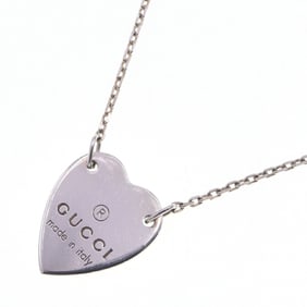 Gucci Necklace Heart Motif 223512 SV Sterling Silver 925 Pendant Women's GUCCI