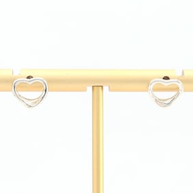 Tiffany & Co. Elsa Peretti Heart Earrings, Sterling Silver 925, Women's, TIFFANY CO