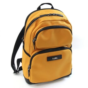 Michael Kors Backpack 37U1LKSC5O Yellow Orange Black Nylon Canvas Leather Day Bag Utility Men's