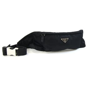 Prada Body Bag Black Nylon Waist Hip Women Men PRADA