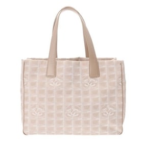 CHANEL New Travel Tote MM Beige A15991 Women's Nylon Handbag