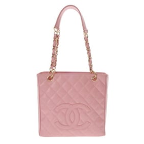 CHANEL Chanel PST Petite Shopping Tote Pink Women's Caviar Skin Bag