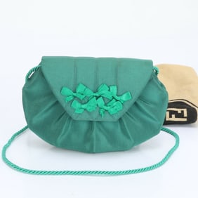 Fendi Ribbon Robe Shoulder Bag Crossbody Hand Tote Women's