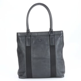 Burberry Nova Check Horse Leather Shoulder Bag Black Men's