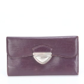 Louis Vuitton Epi Portefeuille Eugenie Cassis M6388K Leather Long Wallet Genuine Women's