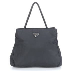 Prada Tessuto Nylon Triangle Shoulder Bag Handbag Black Women's