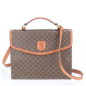 Celine Macadam Leather Shoulder Bag Crossbody Tote for Women