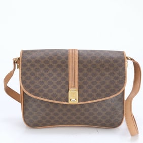 Celine Macadam Leather Shoulder Bag Crossbody Hand Tote for Women