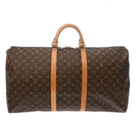LOUIS VUITTON Monogram Keepall 60 Brown M41422 Unisex Canvas Boston Bag